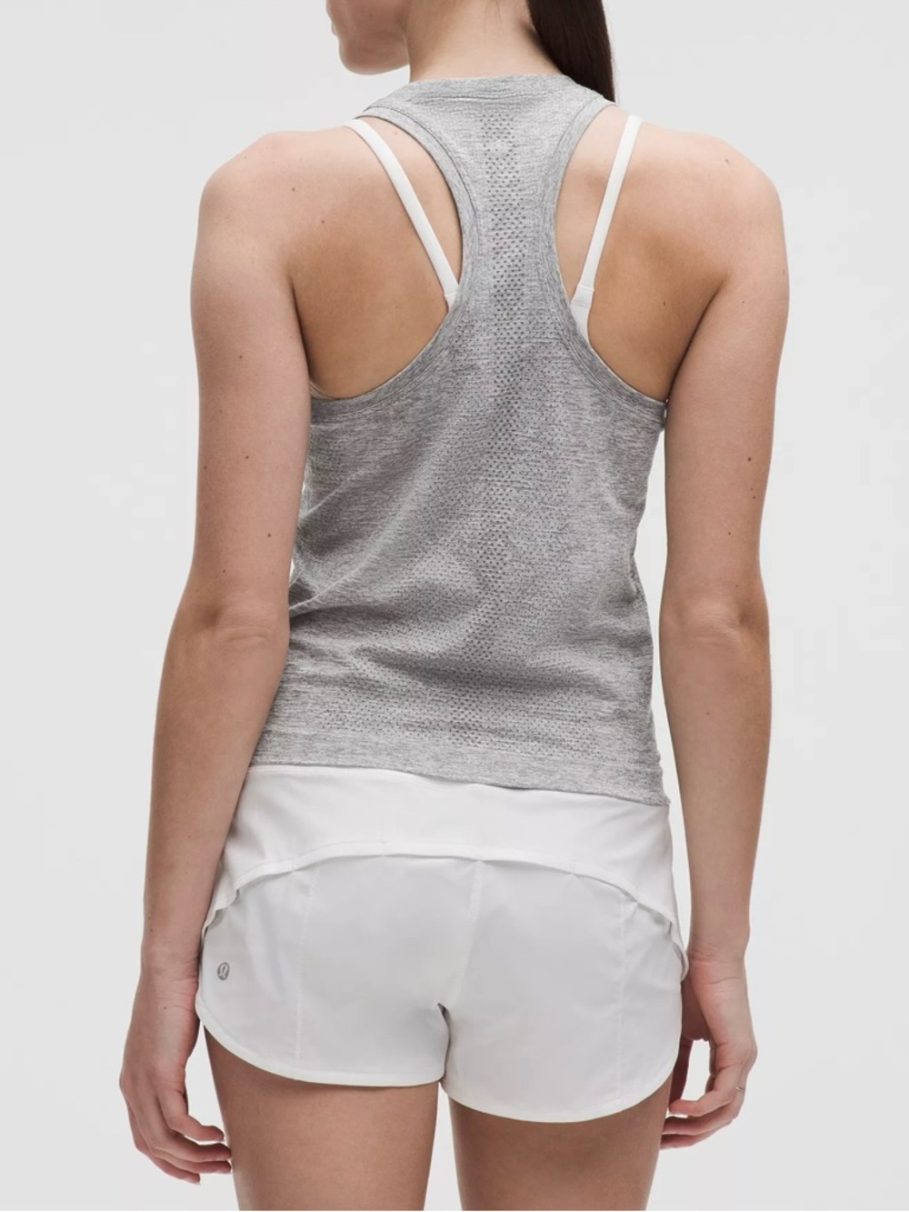 Lululemon Swiftly Tech Racerback Tank Top 2.0 Race Length Size 12 Slate / White